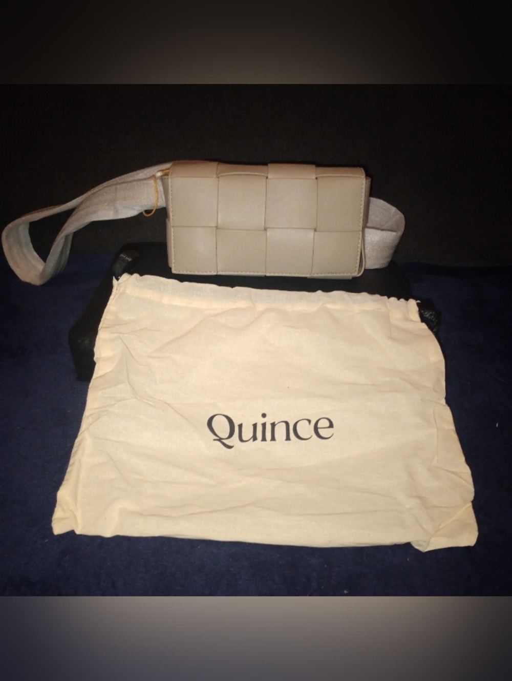 NWT Quince Italian Leather Handwoven Box Belt Bag